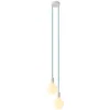 Image de creative cables - Lampe Suspension Multiple 2 Bras avec câble Textile et Finitions en métal - Monté, avec Ampoule, Blanc