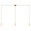 Image de creative cables - Spider - Lampe Suspension Multiple 3 Bras Made in Italy avec câble Textile et Finitions en métal - Monté, avec Ampoule, Bronze satiné