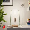Image de creative cables Taché Metal, Lampe de Table avec câble Textile, Interrupteur et fiche Bipolaire - avec Ampoule, Puzzle Vert avec câble Blanc