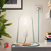 Image de creative cables Taché Metal, Lampe de Table avec câble Textile, Interrupteur et fiche Bipolaire - sans Ampoule, Blanc Bleu Ciel avec câble Turquoise