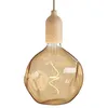 Image de creative cables - Lampe à suspension Made in Italy avec câble textile et finitions en bois - Sans ampoule, Neutre