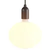 Image de creative cables - Lampe à suspension Made in Italy avec câble textile et finitions en bois - Sans ampoule, Effet Wengé