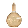 Image de creative cables - Lampe à suspension Made in Italy avec câble textile et finitions en bois - Avec ampoule, Neutre