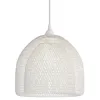 Image de creative cables - Suspension fabriquée en Italie avec câble Textile, Abat-Jour Ghostbell XL et Finition en métal - sans Ampoule, Blanc