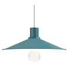 Image de creative cables - Lampe à Suspension Made in Italy avec câble Textile, Abat-Jour Swing Pastel et Finitions en métal - avec Ampoule, Pétrole