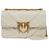 Image de Pinko Sac à bandoulière matelassé Love Bag avec design en V et logo 104549A26Z Z14Q, Blanc, Taille unique