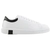 Image de A|X Armani Exchange pour homme. XUX123XV534K488 Action Leather Sneakers white (45), Cuir, Blanc, Plat, Lacets, Casuel