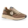 Image de Blauer pour homme. F5RAY02 Baskets en cuir taupe Ray (45), Plat, Lacets, Casuel