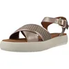 Image de Geox Femme D CAMALEI F Sandale Plate, Champagne, 38 EU