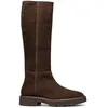 Image de Geox Bottes Norize pour femme en cuir suédé marron, marron foncé, 41 EU