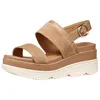 Image de Geox D Gardenia A Wedge Sandales pour femme Beige Taille 41 EU