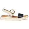 Image de Geox Femme D Xand 2s A Sandales compensées, Lt Sand Black, 41 EU