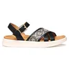 Image de Geox Femme D Xand 2s B Sandales compensées, Noir, 41 EU