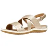 Image de Geox Femme Vega B Sandales Plates, Doré, 37 EU