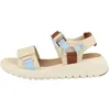 Image de Geox Femme D Flextride S C Sandale cale, Papyrus Crystal, 38 EU