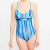 Image de La Perla - Maillot 1 pièce Summer Stripe à rayures bleu T.80A