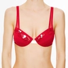 Image de La Perla - Haut de maillot de bain paddé Avant-Garden rouge foncé 85 B