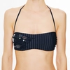 Image de La Perla - Haut de maillot de bain bandeau Avant-Garden bleu marine T.80C