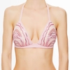 Image de La Perla - Haut de maillot de bain triangle paddé Strass rose poudré T.80B