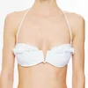 Image de La Perla - Haut de maillot de bain bandeau Ruffled Jade blanc T.80B