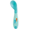 Image de Chicco Première Cuillère, Coudée Petite et Légère Cuillère pour Bébé, avec Forme Angulaire et Poignée Ergonomique pour Apprendre à Manger en Autonomie, pour les Enfants de 8 Mois+, Bleu