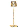 Image de Zafferano, Lampe Poldina Micro, Lampe de Table Rechargeable et Sans Fil avec Contrôle Tactile, Lampe d'Intérieur, Dimmer 2200-3000 K, Hauteur 27,5 cm, Couleur Bleu Capri - Feuille d'Or Craquelè