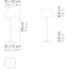 Image de Zafferano Ofelia 3K lampe à poser rechargeable IP65 gris