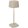 Image de Zafferano, Lampe Ofelia, Lampe de Table Rechargeable et Sans Fil avec Contrôle Tactile, Utilisable également comme Lampe d'Extérieur, Dimmer 2200-3000 K, Hauteur 29 cm, Couleur Sable