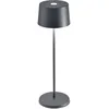 Image de Zafferano, Lampe Olivia Pro, Lampe de Table Portable et Rechargeable avec Contrôle Tactile, Convient pour Salon et Extérieur, Dimmer 2200-3000 K, Hauteur 35 cm, Couleur Gris Foncé