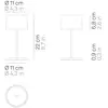 Image de Zafferano Olivia mini 3K lampe à poser rechargeable bleu capri