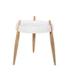 Image de ZAFFERANO Table basse LIOLÀ h47 cm Blanc - Frêne Naturel