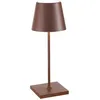 Image de Zafferano, Poldina Pro Mini, Lampe de Table Rechargeable et Sans Fil avec Contrôle Tactile, Utilisable également comme Lampe d'Extérieur, Dimmer 2200-3000 K, Hauteur 30 cm, Couleur Corten