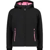 Image de CMP - Veste Softshell pour enfants avec capuche fixe, Antracite-Pink Fluo, 92