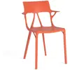 Image de Kartell A.I. Chaise, Rouge orangé, Lot de 2