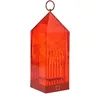 Image de Kartell Lantern, Lampe de Table, Rouge, avec Variateur de Lumière