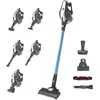 Image de Hoover HF322TP Aspirateur Balai sans Fil Multi-Fonctions, Puissant, Grande Autonomie, Double éclairage LED, Brosse Anti-emmêlement, Mini Turbobrosse Spéciale Animaux, Charge Rapide, Gris Bleu Skyfall