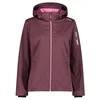 Image de CMP - Veste softshell légère pour femme avec capuche amovible, Prune, XS