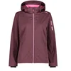 Image de CMP - Veste softshell légère pour femme avec capuche amovible, Prune, L