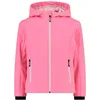 Image de CMP Mixte Enfant 3a29385n Veste Softshell Pour Avec Capuche Fixe, Pink Fluo-Blanc, 164 EU