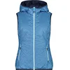 Image de CMP - Gilet femme réversible à capuche fixe, Bleu ciel poussiéreux, XS