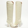 Image de Paris Texas - Bottes en Cuir Nadia écrues - Talon 10 cm 36