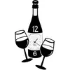 Image de Arti & Mestieri Horloge Murale « Tchin Tchin », Noir gaufré