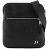 Image de Armani Exchange Elba, Essential, logo tout sur le dessus, fermeture éclair à l'avant, body croisé plat, noir, Noir, Taille unique