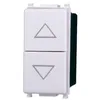 Image de ETTROIT EV1204 Bouton Double Encastré 10A Couleur Blanc Compatible avec Vimar Plana