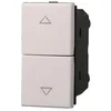 Image de ETTROIT AB1204 Bouton double verrouillable 10 A, couleur blanche, compatible Bticino Axolute