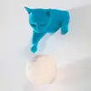Image de Karman Applique murale Maoo, céramique bleu clair, verre, figurine de chat