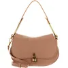 Image de Coccinelle Cuir sac à épaule bandoulière Magie Soft Shoulderbag Grained Leather Skin marron clair