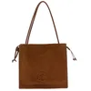 Image de Coccinelle Cuir sac à épaule Dulse Suede Handbag Cognac/Cognac marron clair
