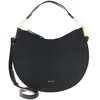 Image de Coccinelle Cuir sac à épaule bandoulière Sunup Handbag Double Grainy Leather Noir/Cognac