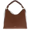 Image de Coccinelle Cuir sac à épaule Boheme Grana Double Shoulder Bag Cognac/Noir brun